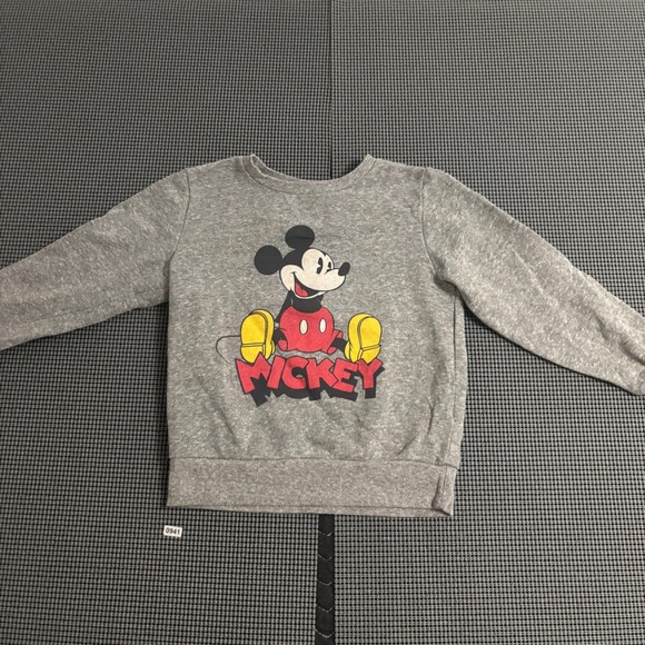 Disney Other - Disney Mickey Mouse Kids Heather Gray Graphic Pullover Sweatshirt Size 5T